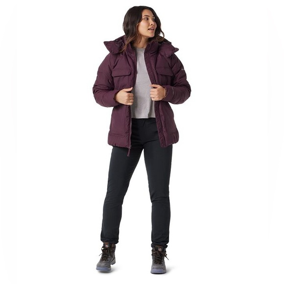 Columbia Women's Dark Red Hooded Puffer Jacket - Picture 6 of 11